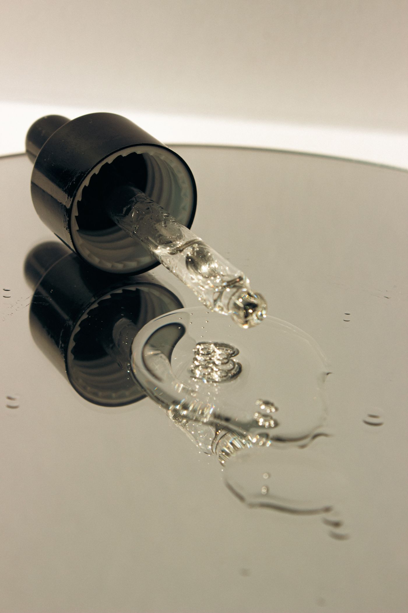 A skincare serum, close up
